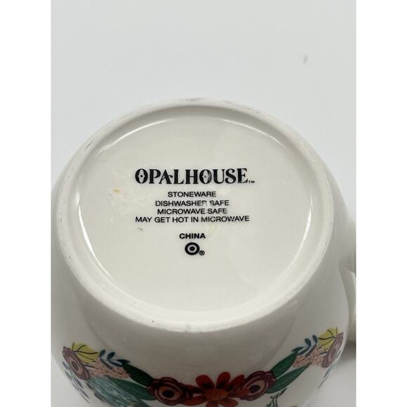 Opal House Peacock Bird Flower Design “Stunner” Porcelain 14 oz Mug MINT 2020 - Picture 3 of 3